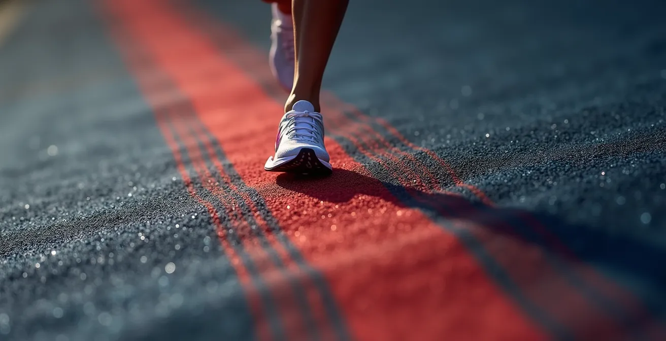 Close-up macro detail of graduated compression fabric texture showing pressure gradient