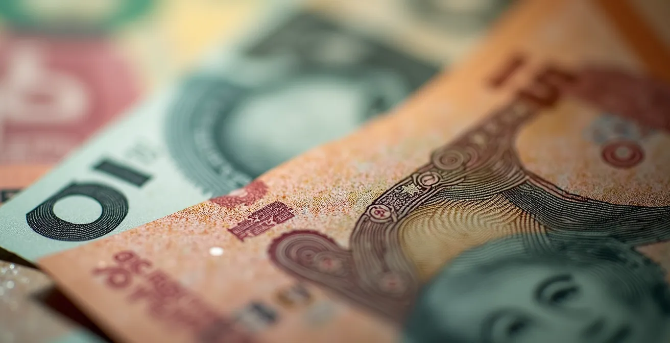 Visual representation of global supply chain and currency exchange effects