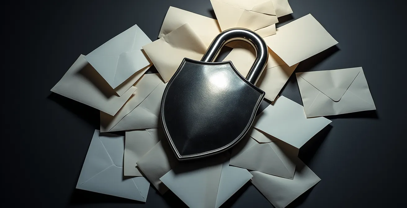 Abstract representation of digital security protecting elderly users