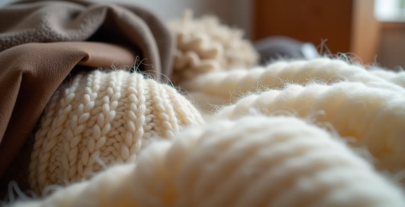 Clean winter garments laid out for proper storage preparation